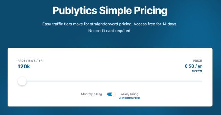 Publytics - Pricing annuo
