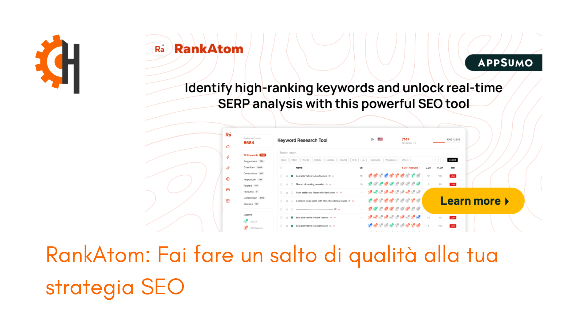 RankAtom: Ottimizza la tua strategia SEO
