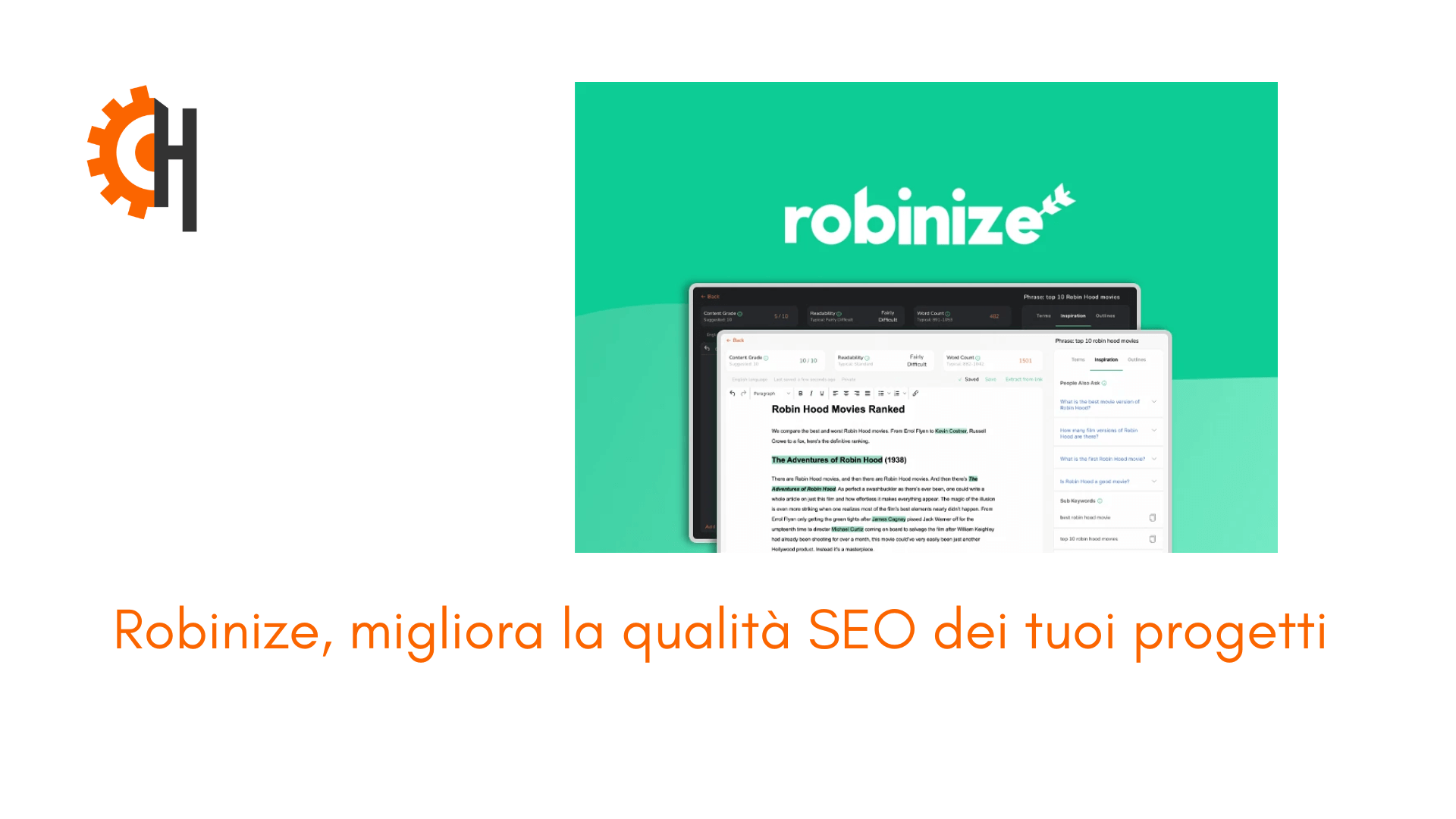 Robinize, migliora la qualità SEO dei tuoi progetti