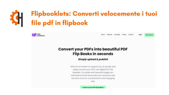 Flipbooklets: Converti velocemente i tuoi pdf in flipbook