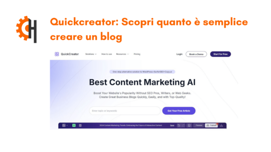 Quickcreator: un nuovo modo di creare un blog?