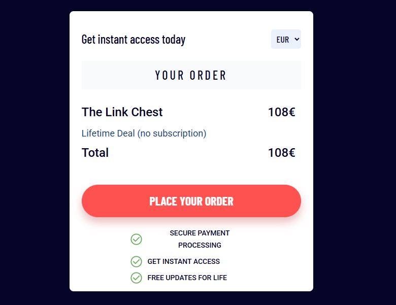 Pricing di The Link Chest