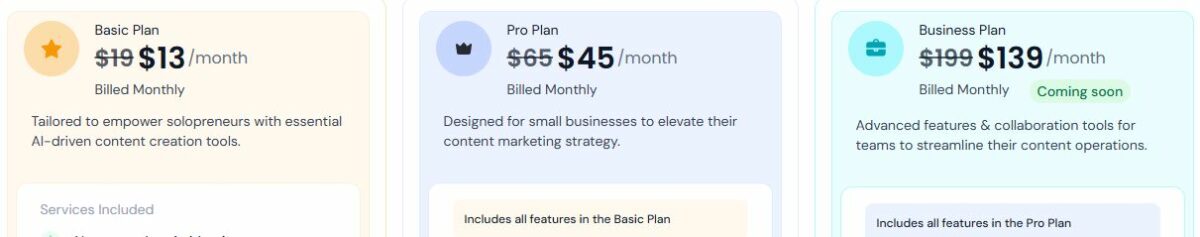Il Pricing di Vocable.ai