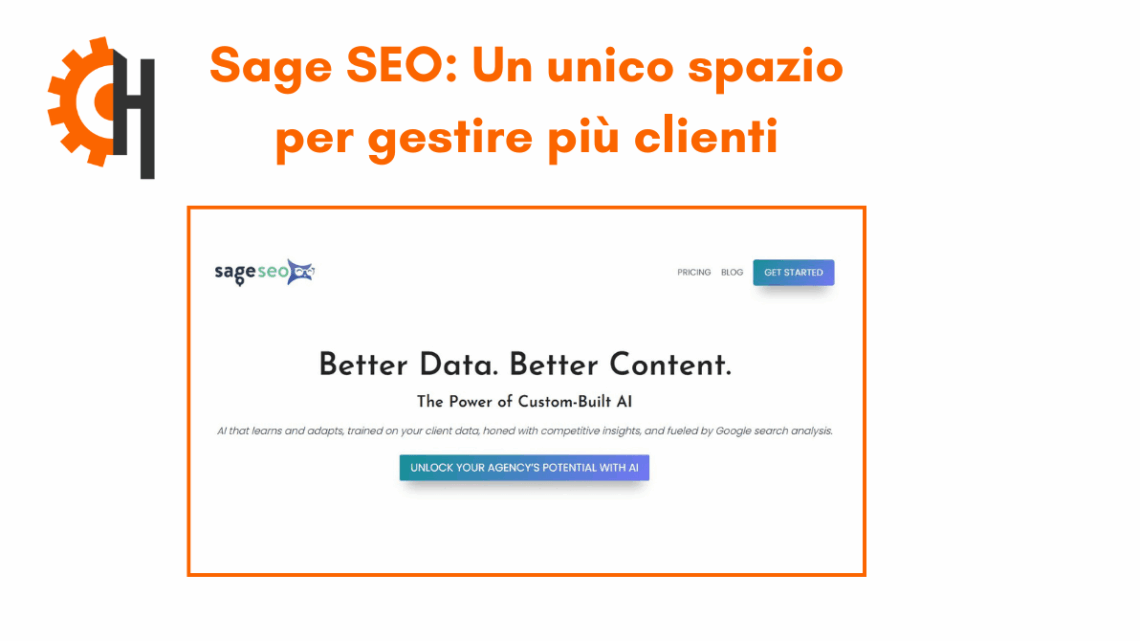 Sage SEO: Un unico spazio per gestire più clienti