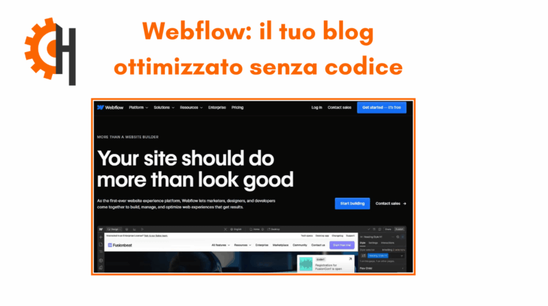 Home Page di Webflow