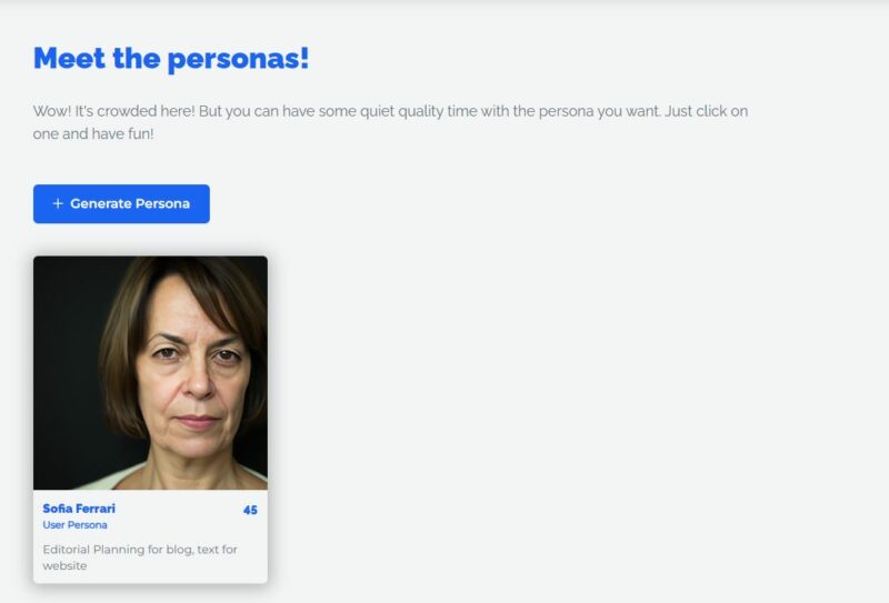 Personadeck - Generate Persona