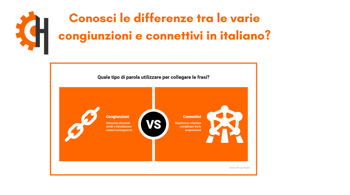 Differenze tra congiunzioni e connettivi